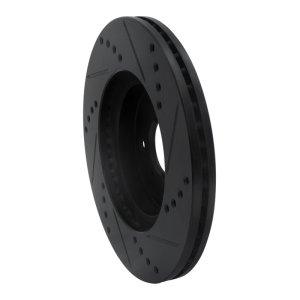 Scion XB Brake Rotor (1) - Front Left - R1 Concepts - Drilled & Slotted - Black - `04-`06